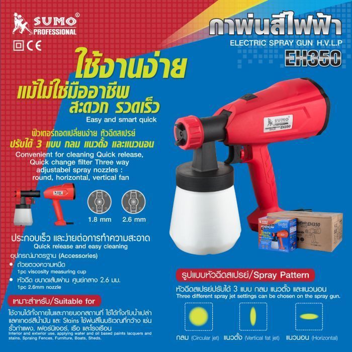 กาพ่นสีไฟฟ้า รุ่น EH350 HVLP SUMO