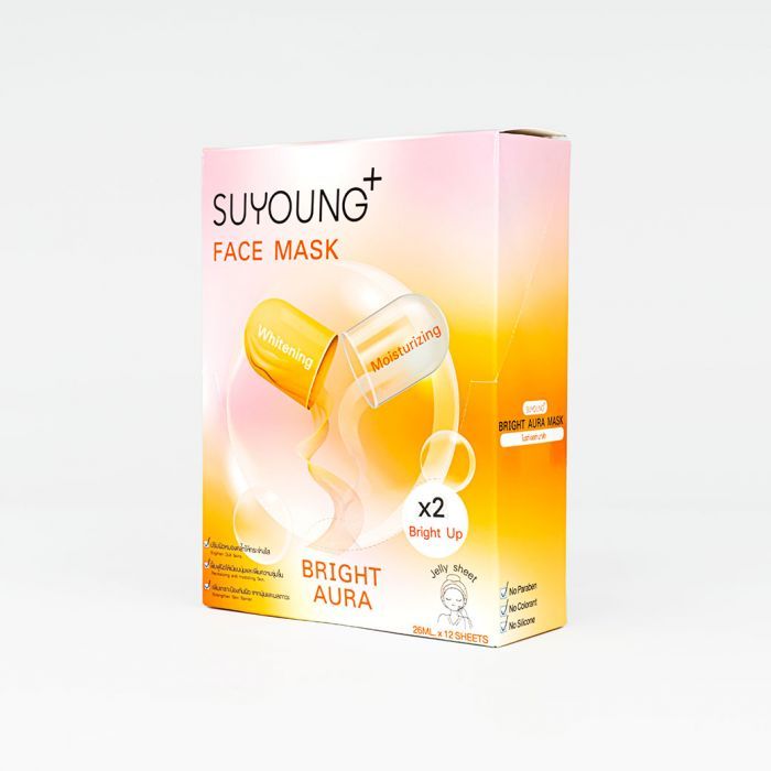 แผ่นมาส์กหน้า (Bright Aura)  Suyoung+ (12แผ่น/กล่อง)