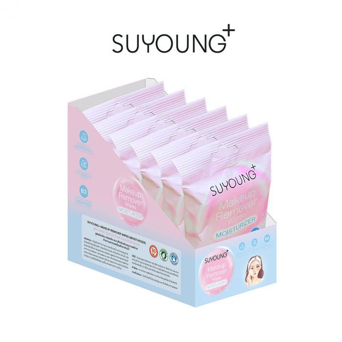 ทิชชู่เช็ดเครื่องสำอางค์ (Moisturizer) Suyoung+ (1 กล่อง/6 แพค)
