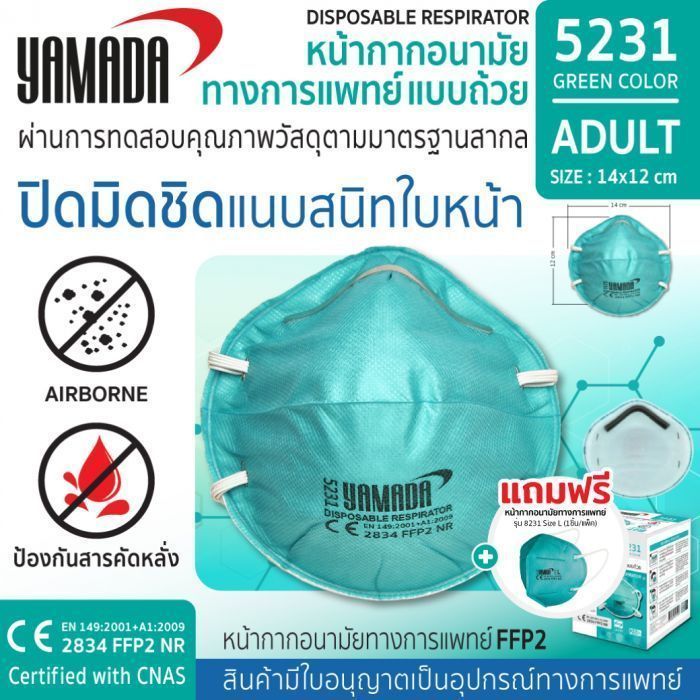 หน้ากากอนามัยทางการแพทย์ รุ่น 5231 (20ชิ้น/กล่อง)