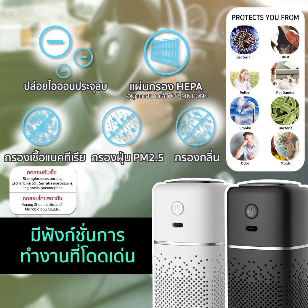 เครื่องฟอกอากาศในรถ