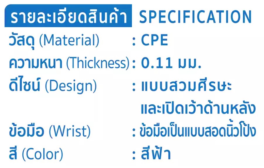 รายละเอียดของชุดกาวน์